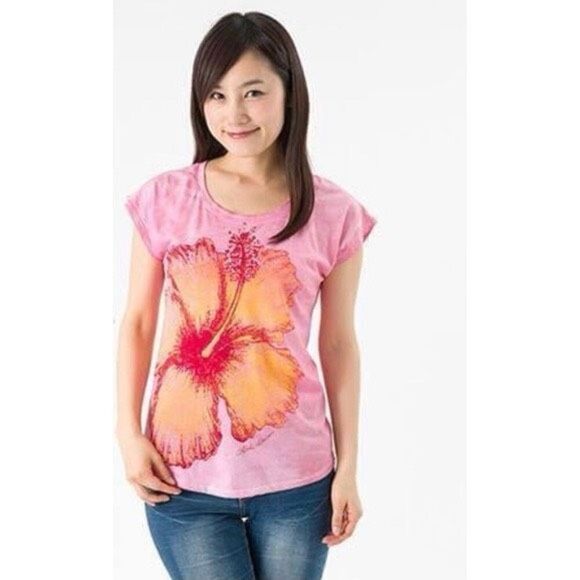 ✨Hawaiian Drift Sz Large Pink T-Shirt✨ - Picture 1 of 5